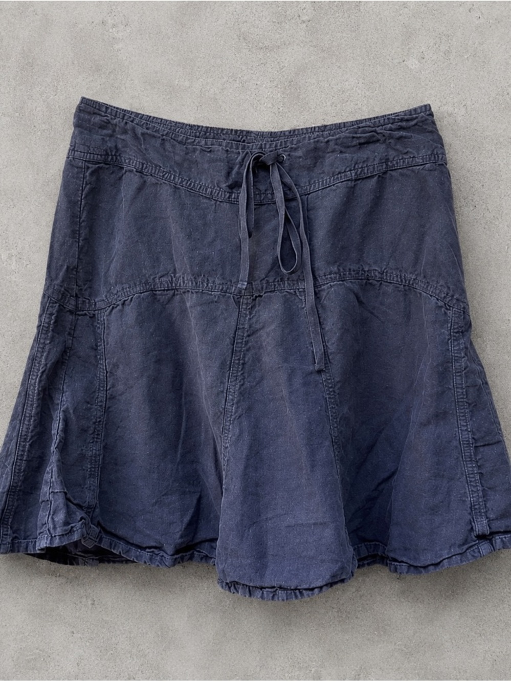 Athleta linen day dream mini skirt Sz 10 grey